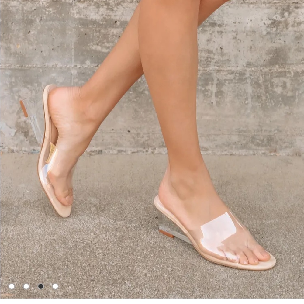NWOTs Lulu’s Clear Low Heels